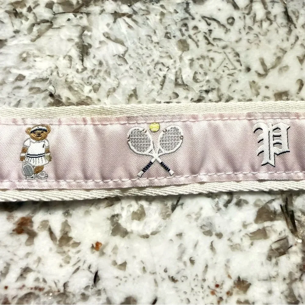 Polo Ralph Lauren Pink Tennis Bear Canvas Belt – Kids Size S – NWT